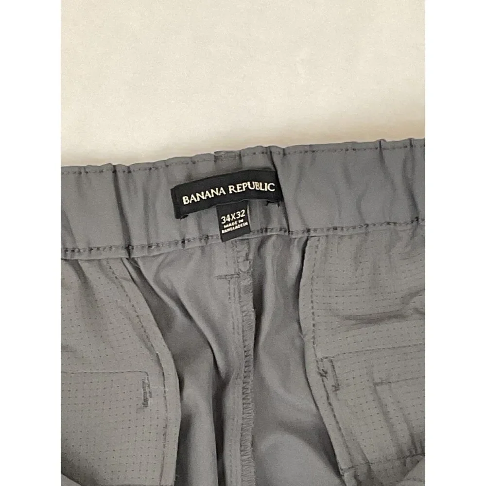 Banana Republic Core Temp Men's Black Performance Chino Pants Tech Stretch 34x32